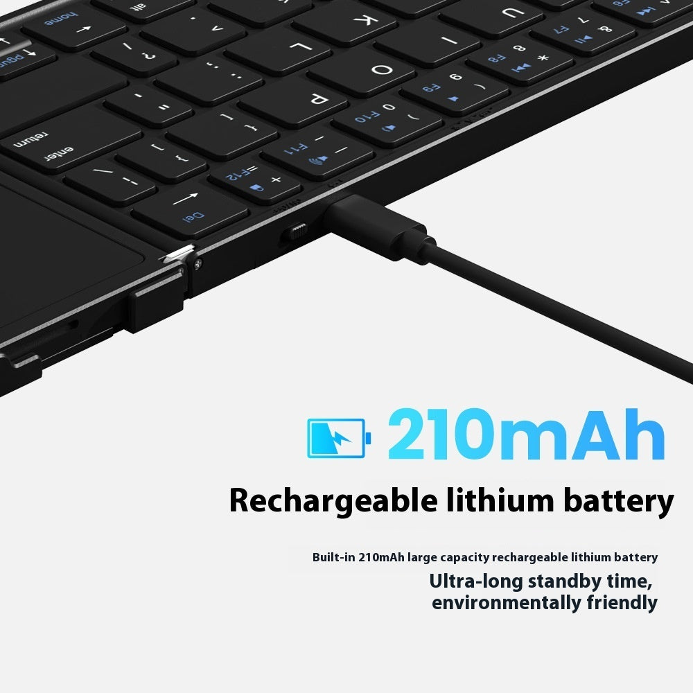 Folding Portable Keyboard with Touchpad – Compact Wireless Keyboard for Creators & Gamers