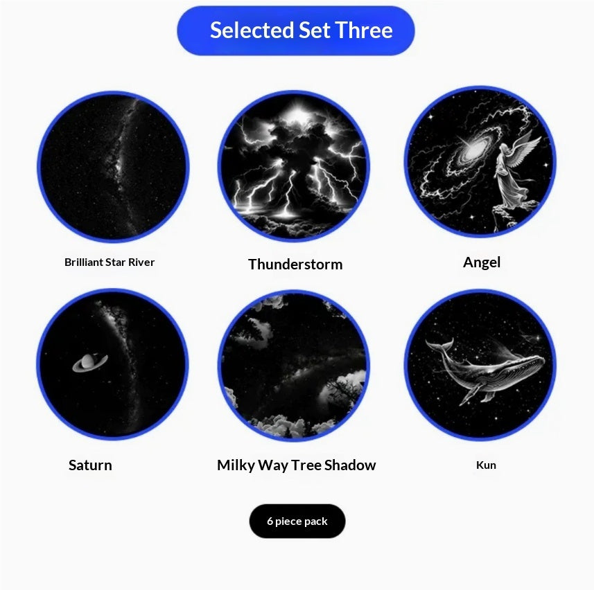 Projection Night Light - USB Powered Starry Sky Lamp for Bedroom Nursery Ambient Lighting