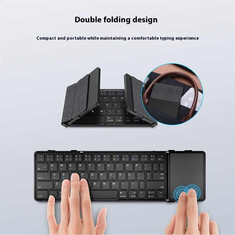 Folding Portable Keyboard with Touchpad – Compact Wireless Keyboard for Creators & Gamers
