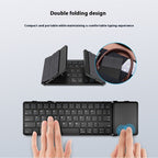 Folding Portable Keyboard with Touchpad – Compact Wireless Keyboard for Creators & Gamers